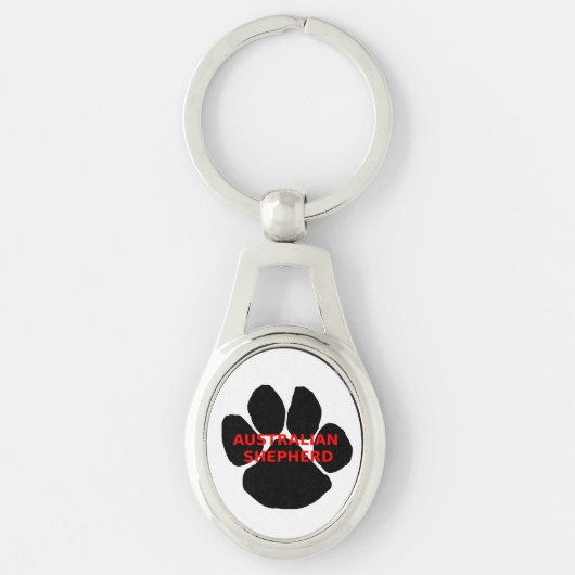 aussie name paw sleutelhanger (Voorkant)
