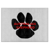 aussie name paw snijplank (Voorkant)