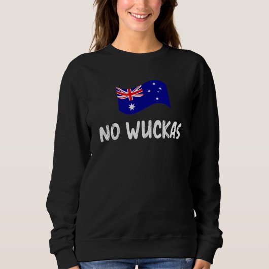 Aussie no wuckas lingo worries none Australia Trui (Voorkant)