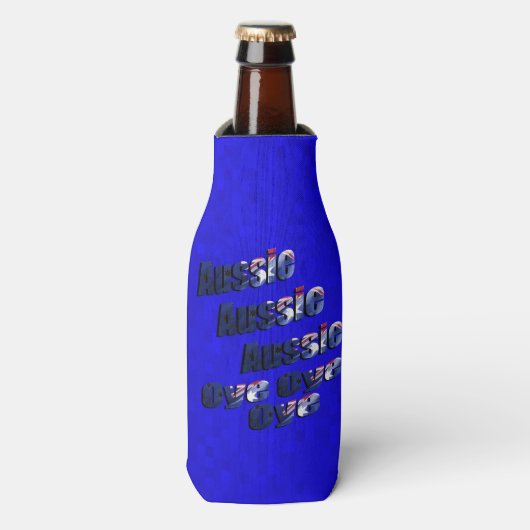Aussie Oye Afbeelding Logo, Flesjeskoeler (Fles Voorkant)