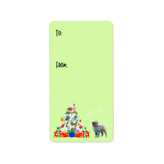 Aussie Puppy Christmas Gift Label label