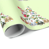 Aussie Pups onder de boom w/Santa Cadeaupapier (Rol Hoek)