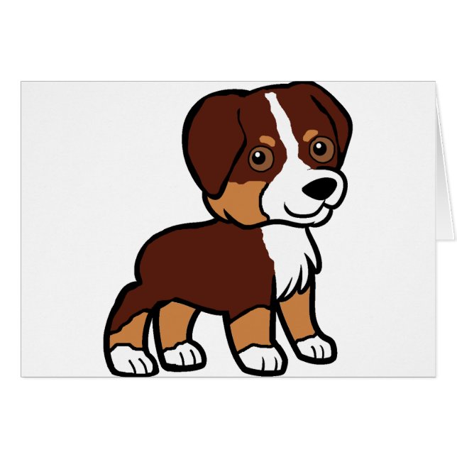 aussie red tri cartoon (Voorkant Horizontaal)