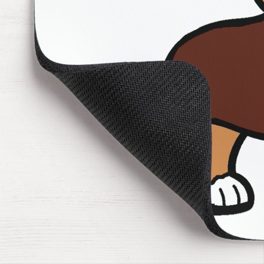 aussie red tri cartoon muismat (Hoek)