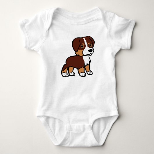 aussie rode tri cartoon romper (Voorkant)