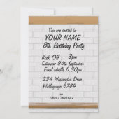 Aussie Rules Jersey Birthday - uitnodiging (Achterkant)