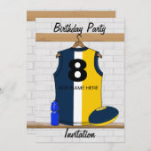 Aussie Rules Jersey Birthday - uitnodiging (Voorkant / Achterkant)