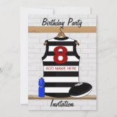 Aussie Rules Jersey Birthday - uitnodiging (Voorkant)