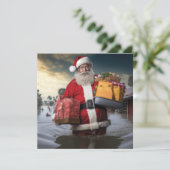 Aussie Santa Flood Single Sided Kaart (Staand voorkant)