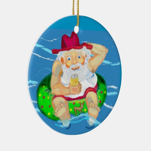 Aussie Santa Keramisch Ornament (Rechts)