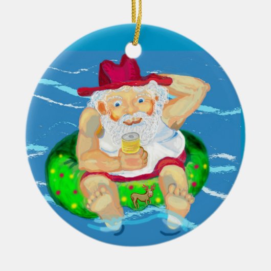 Aussie Santa Keramisch Ornament (Voorkant)
