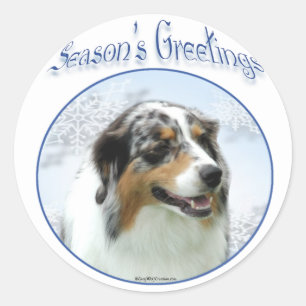 Aussie Seasons Groeten Ronde Sticker