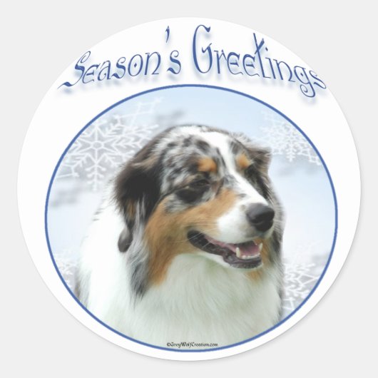 Aussie Seasons Groeten Ronde Sticker (Voorkant)
