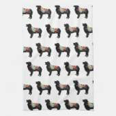 Aussie Shepherd Hondenras Bohemian Floral Saddle Theedoek (Verticaal)