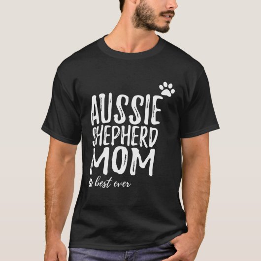 Aussie Shepherd Mam Australian Shepherd Dog T-shirt (Voorkant)