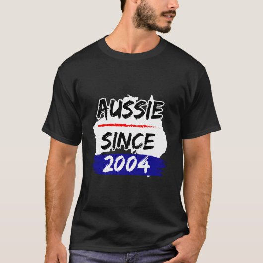 Aussie Since 2004 Australia Map T-shirt (Voorkant)