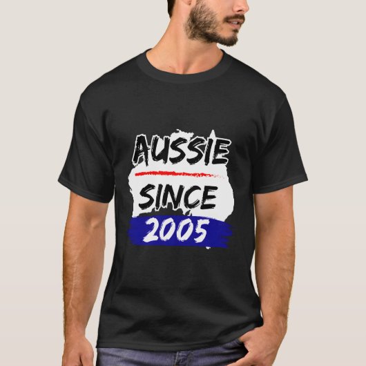 Aussie sinds 2005 Australië Kaart T-shirt (Voorkant)