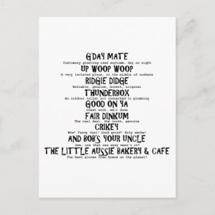 Aussie Slang Briefkaart