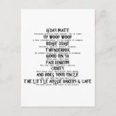 Aussie Slang Briefkaart (Voorkant)