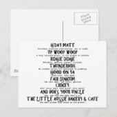 Aussie Slang Briefkaart (Voorkant / Achterkant)