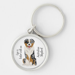 Aussie sleutelhanger. Australian Shepherd sleutelh Sleutelhanger