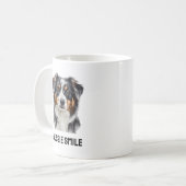Aussie Smile Mok - Happy Australian Shepherd Gift (Voorkant links)