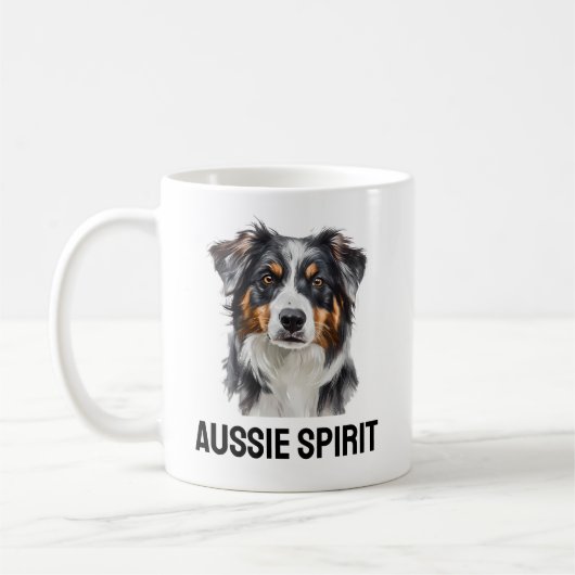 Aussie Spirit Mok - Proud Australian Shepherd Gift (Links)
