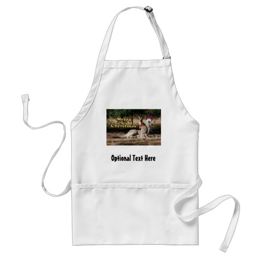 Aussie Style Kerstmis Kangaroos Standaard Schort (Voorkant)
