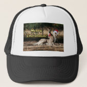 Aussie Style Kerstmis Kangaroos Trucker Pet (Voorkant)