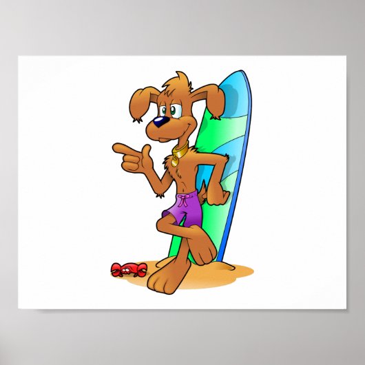 Aussie Surf Dog Poster (Voorkant)