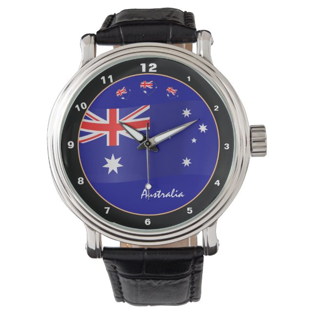 Aussie Time & Australian Flag / Australië Horloge (Voorkant)