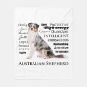Aussie Traits Fleece Blanket (Voorkant)
