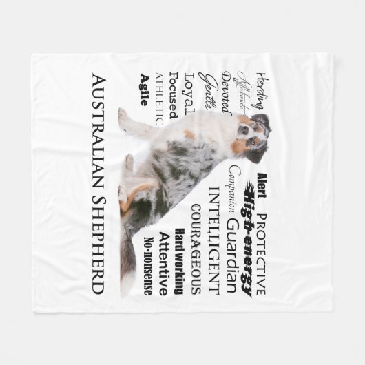 Aussie Traits Fleece Blanket (Voorkant (Horizontaal))