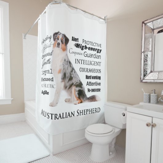 Aussie Traits Shower Curtain Douchegordijn (In situ)