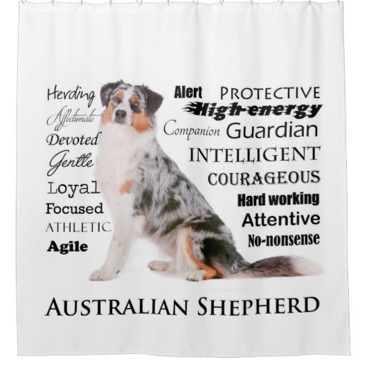 Aussie Traits Shower Curtain Douchegordijn (Voorkant)