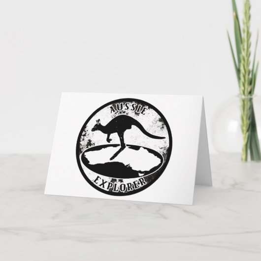 Aussie-verkenner in grunge kaart (Voorkant)