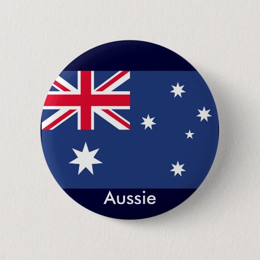 Aussie vlag ronde button 5,7 cm (Voorkant)