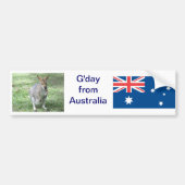 Aussie Wallaby G'day Bumpersticker (Voorkant)