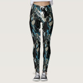 Aussie Wild Blauwgroen PatroonLeggings Leggings (Voorkant)