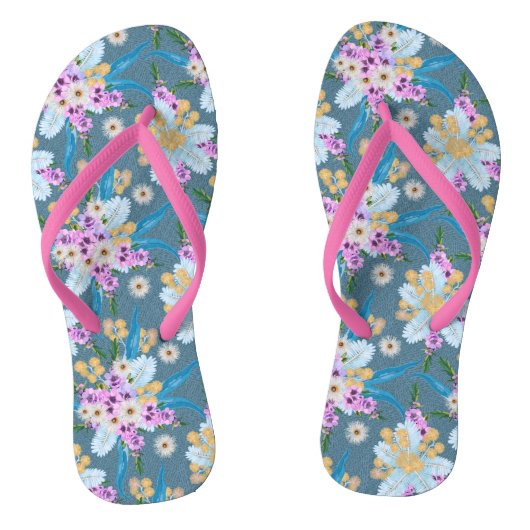 Aussie Wildflower Summer Stropdas Teenslippers (Voetbed)