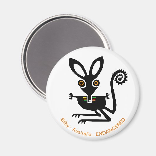 Aussie wildlife - BILBY - Marsupial - Natuur Magneet (Voorkant / Achterkant)