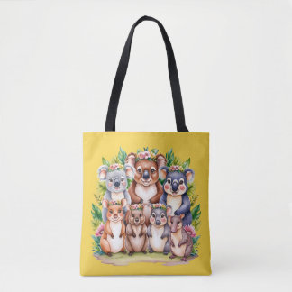 Aussie Wildlife koala & vrienden Tote Bag