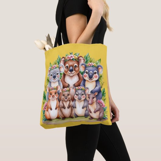 Aussie Wildlife koala & vrienden Tote Bag (Dichtbij)