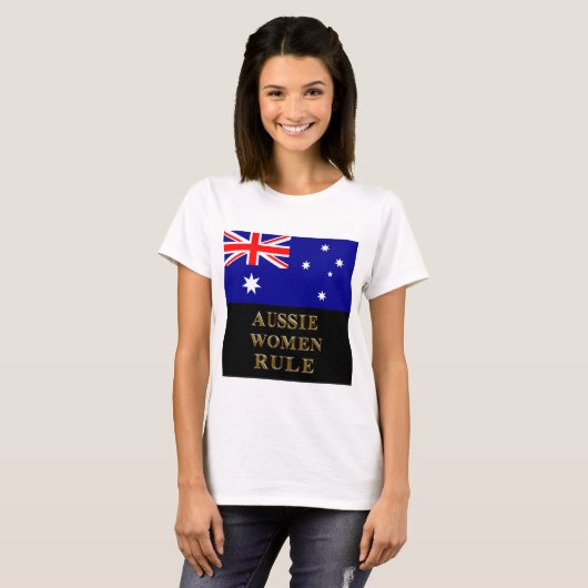 AUSSIE WOMEN RULE T-SHIRT (Voorkant volledig)