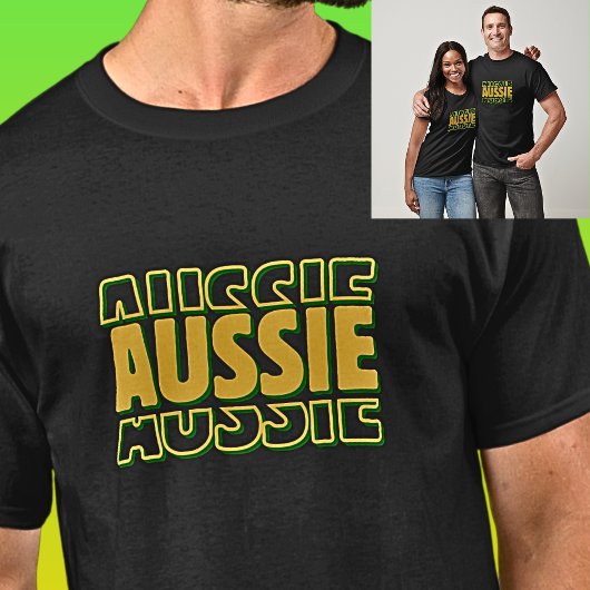 AUSSIE Woordtypografie op Dark T-shirt