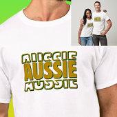 AUSSIE Word Typografie op Licht T-shirt