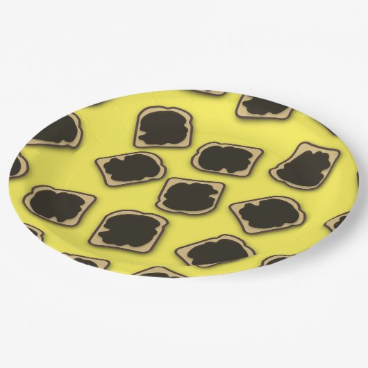 Aussie Yeast Extract on Toast Papieren Bordje (Gekanteld)