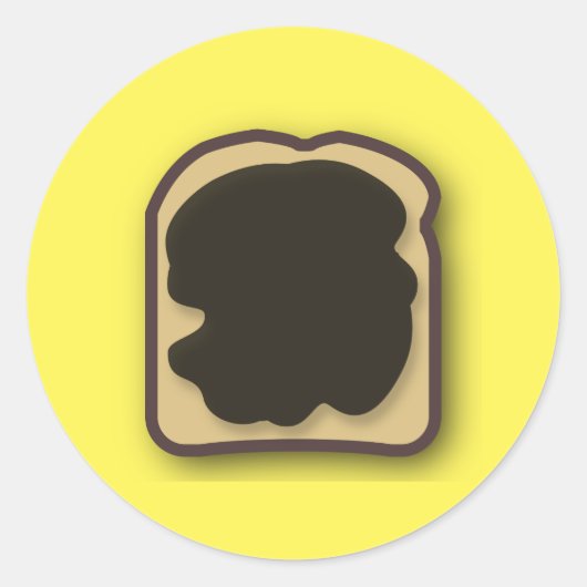 Aussie Yeast Extract on Toast Ronde Sticker (Voorkant)