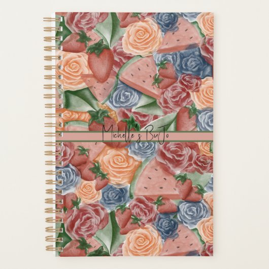 Aussie Zomer - Watermeloen & Aardbeien BuJo Planner (Voorkant)
