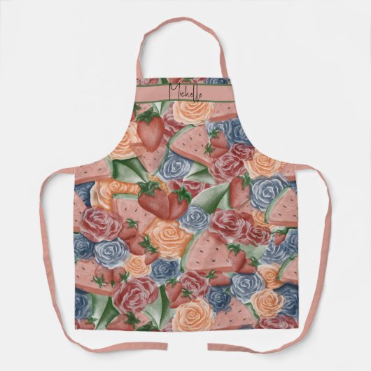 Aussie Zomervibes - Watermeloen & Aardbeien Schort (Voorkant)